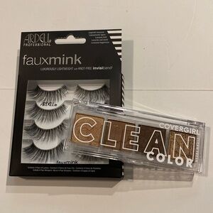Ardell FauxMink 811 Eyelashes & CoverGirl Golden Toffee 4 Pallet Eyeshadow New